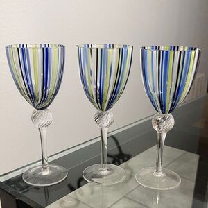 3 Swirled Goblets
